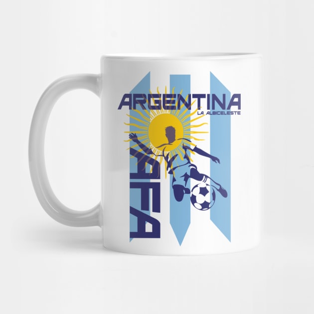 Argentina Football La Albiceleste The White and Sky Blue by CGD